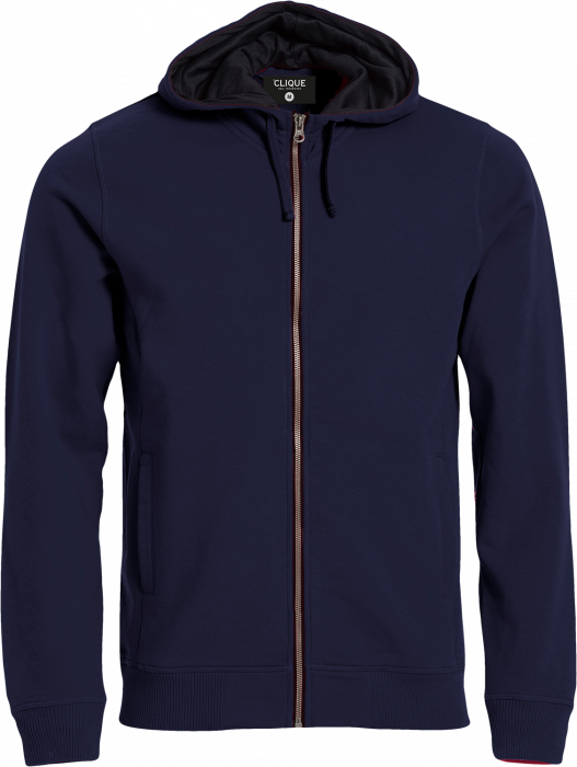 Clique - Classic Hoody Full Zip - Marineblau & schwarz