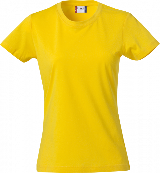 Clique - Basic Bomulds T-Shirt Dame - Lemon