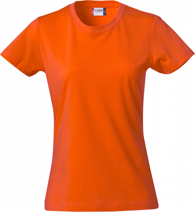 Clique - Basic Bomulds T-Shirt Dame - Blood Orange