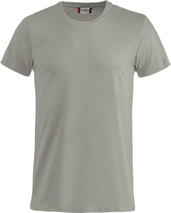 Clique - Basic Cotton T-Shirt - Zilverkleurig