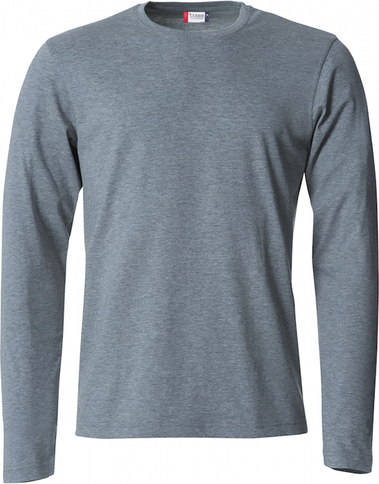 Clique - Langærmet T-Shirt - Grey melange