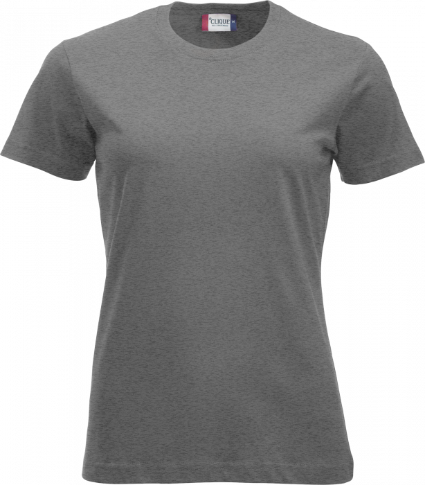 Clique - Klassisk Bomulds T-Shirt Dame - Grey melange