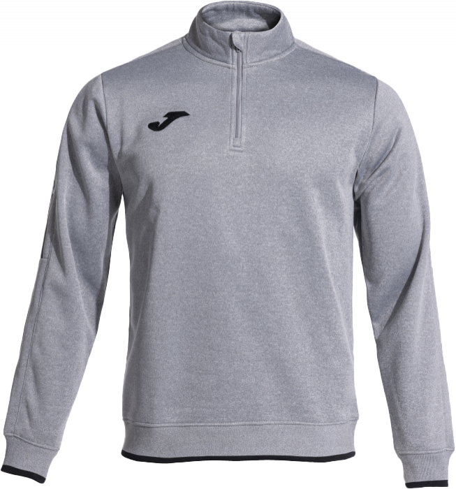 Joma - Olimpiada Half Zip Top - Melange grey & czarny