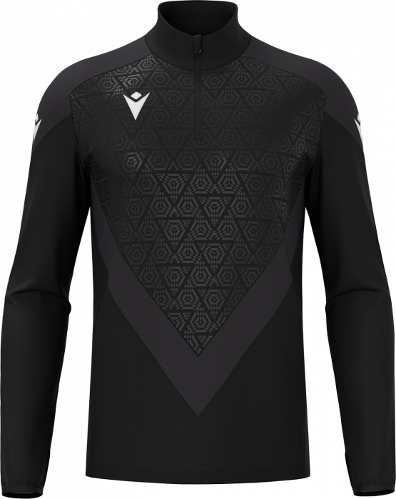 Macron - Yaruga Training Top W. Half-Zip - Black & dunkelgrau