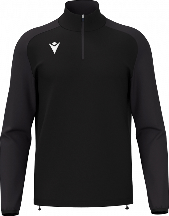 Macron - Isen Traning Top Half Zip - Black & donkergrijs