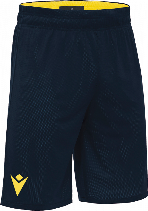Macron - Denver Hero Reversible Basketball Shorts - Marinho & yellow