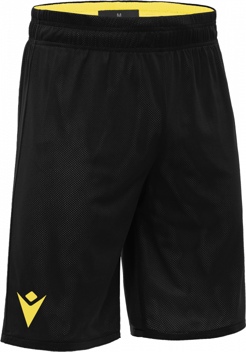 Macron - Denver Hero Reversible Basketball Shorts - Black & yellow