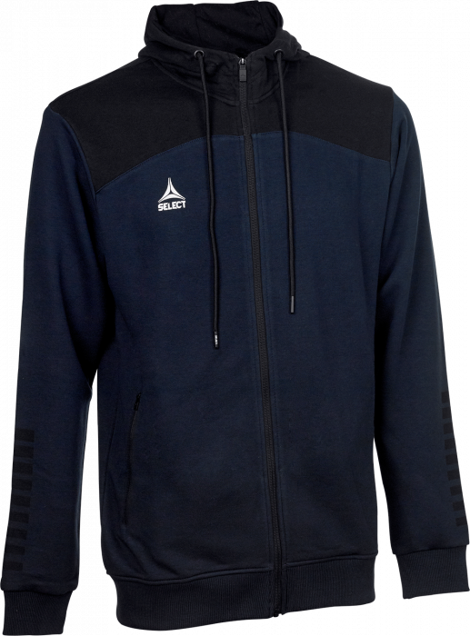 Select - Oxford Zip Hoodie - Azul-marinho & preto