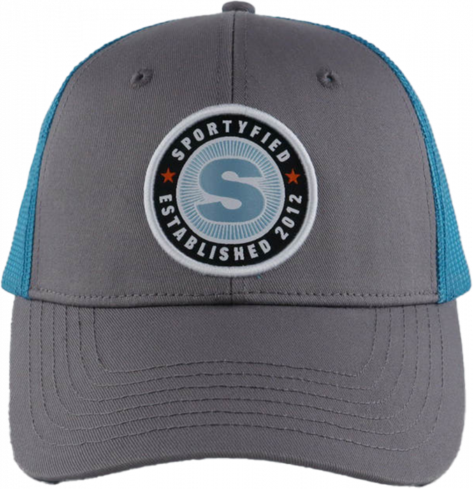 Sportyfied - Cap With Logo - Grey & skyblå