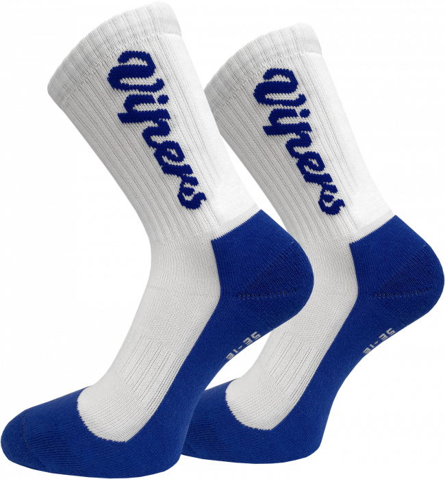 Sportyfied - Vipers Sock (White) - Blanc & bleu